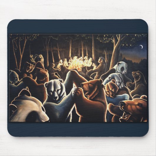 Dansende Beer Art Mousepad Wildlife Art Mousepad Muismat (Voorkant)