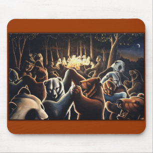 Dansende Beer Art Mousepad Wildlife Art Mousepad Muismat