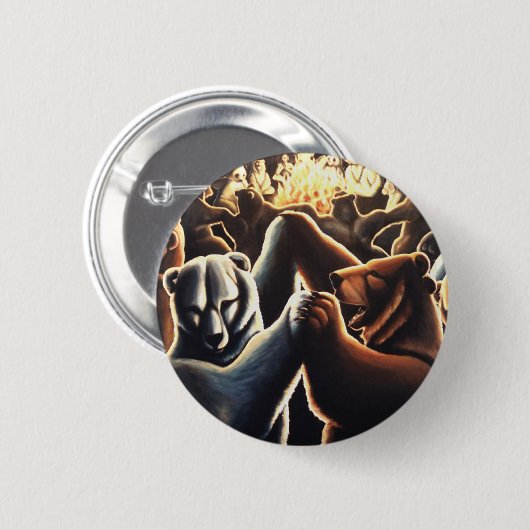 Dansende Beer Buttonnen Pin Party Animal Button Gi (Voorkant /achterkant)