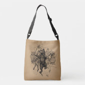 Dansende Beer Circus Art Crossbody Tas (Achterkant)