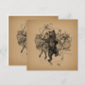 Dansende Beer  Circus Art Feestdagenkaart (Voorkant / Achterkant)