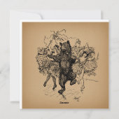 Dansende Beer  Circus Art Feestdagenkaart (Achterkant)