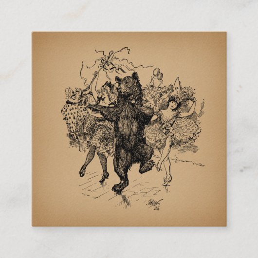 Dansende Beer  Circus Art Informatiekaartje (Voorkant)