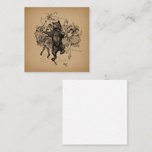 Dansende Beer  Circus Art Informatiekaartje (Voorkant / Achterkant)