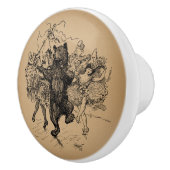 Dansende Beer  Circus Art Keramische Knop (Rechts)