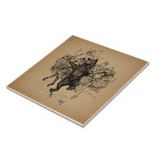 Dansende Beer  Circus Art Tegeltje (Zijkant)