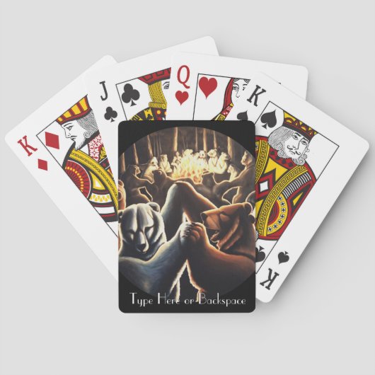 Dansende Beer Kaarten Gepersonaliseerde Beer die K (Achterkant)