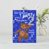 Dansende Beren 2e verjaardag van de Boys Kaart (Staand voorkant)