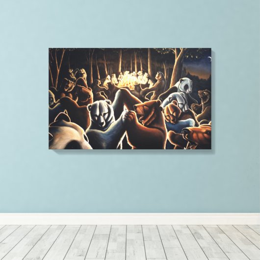 Dansende Beren Art Prints Beer Art Posters (Insitu (Houten vloer))