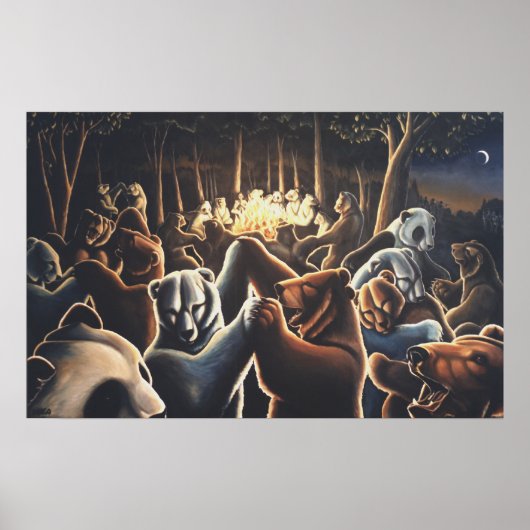 Dansende Beren Art Prints Beer Art Posters (Voorkant)