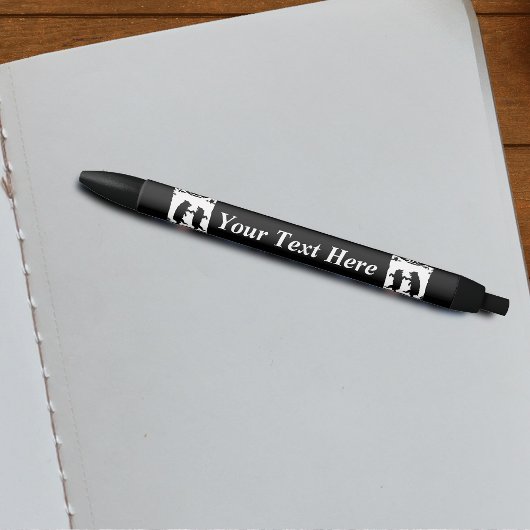  dansende Beren Black Silhouette Trees Owl Zwarte Inkt Pen