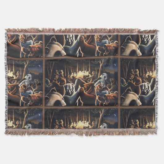 Dansende Beren Blanket Party Animals Thans Blanket Deken (Voorkant)