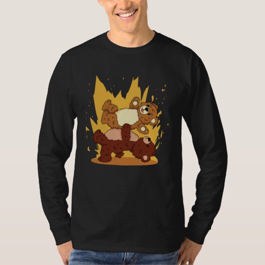 Dansende beren feestbeer t-shirt (Voorkant)