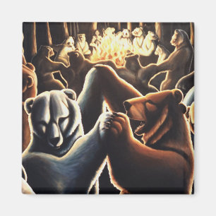 Dansende Beren Fridge Magent Party Animal Art-cade Magneet