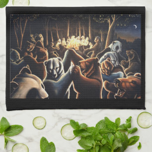 Dansende Beren Handdoeken Dieren Beer Tea Towel
