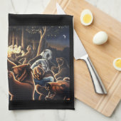 Dansende Beren Handdoeken Dieren Beer Tea Towel (Quarter Fold)