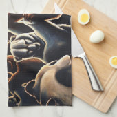 Dansende Beren Handdoeken Dieren Beer Tea Towel (Quarter Fold)