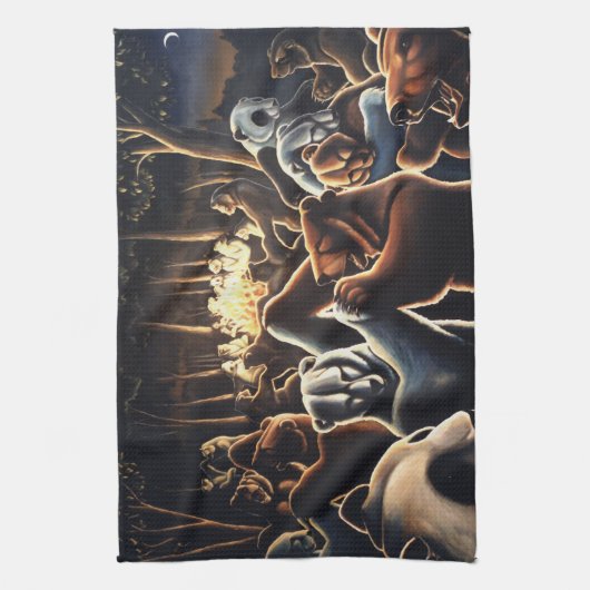 Dansende Beren Handdoeken Dieren Beer Tea Towel (Verticaal)