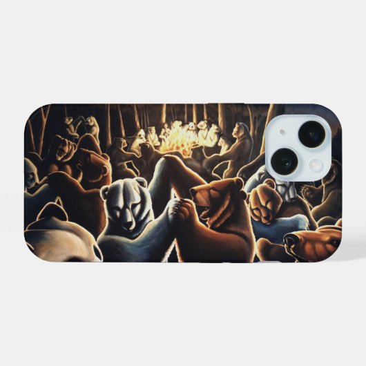 Dansende beren iPhone hoezen Feestbeer behuizing 15 Case (Achterkant horizontaal)