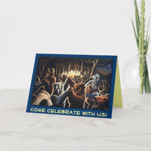 Dansende Beren Kaart Beer Art Print Uitnodiging Ka