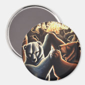 Dansende Beren Koelkast Magnet Beer Art Gifts (Voorkant / Achterkant)