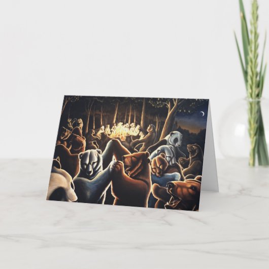 Dansende Beren Wenskaart Blank Art Kaarten (Voorkant)