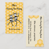 Dansende bijenhoning visitekaartje (Voorkant / Achterkant)