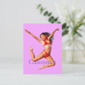Dansende Bikini Model Thunder_Cove Briefkaart (Staand voorkant)