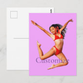 Dansende Bikini Model Thunder_Cove Briefkaart (Voorkant / Achterkant)