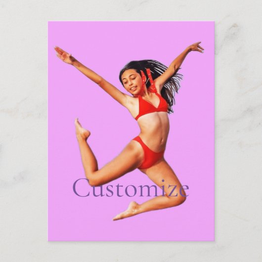 Dansende Bikini Model Thunder_Cove Briefkaart (Voorkant)