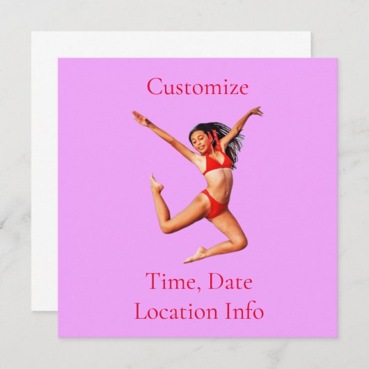 Dansende Bikini Model Thunder_Cove Kaart (Voorkant / Achterkant)