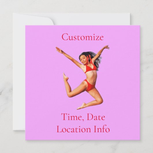 Dansende Bikini Model Thunder_Cove Kaart (Voorkant)