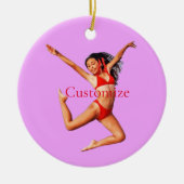 Dansende Bikini Model Thunder_Cove Keramisch Ornament (Voorkant)