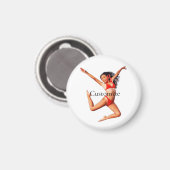 Dansende Bikini Model Thunder_Cove Magneet (Voorkant / Achterkant)