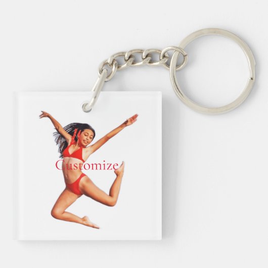 Dansende Bikini Model Thunder_Cove Sleutelhanger (Achterkant)