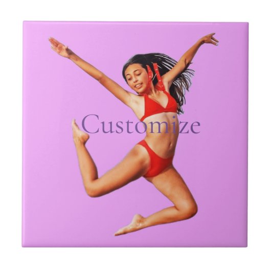 Dansende Bikini Model Thunder_Cove Tegeltje (Voorkant)