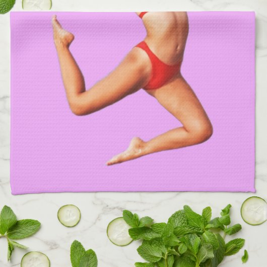 Dansende Bikini Model Thunder_Cove Theedoek (Gevouwen)