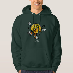 Dansende Bitcoin Cartoon Hoodie met Naam