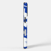 Dansende blaadjes blauw patroon Case-Mate iPhone case (Achterkant / Rechts)