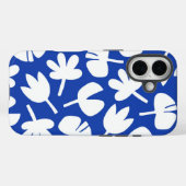 Dansende blaadjes blauw patroon Case-Mate iPhone case (Achterkant (horizontaal))