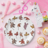 Dansende blaadjes papieren bordje (Feest)