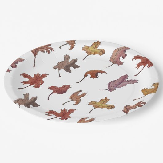 Dansende blaadjes papieren bordje (Gekanteld)