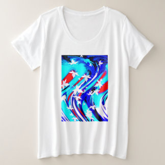 Dansende bladeren Kerstmis herfst stijlvol Grote Maat T-shirt