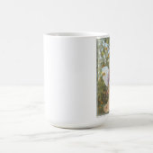"Dansende bladeren" Witte mok van keramische koffi (Center)