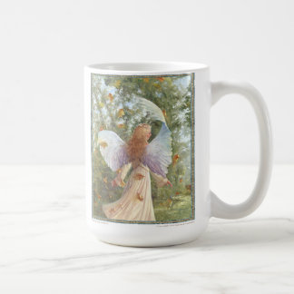 "Dansende bladeren" Witte mok van keramische koffi