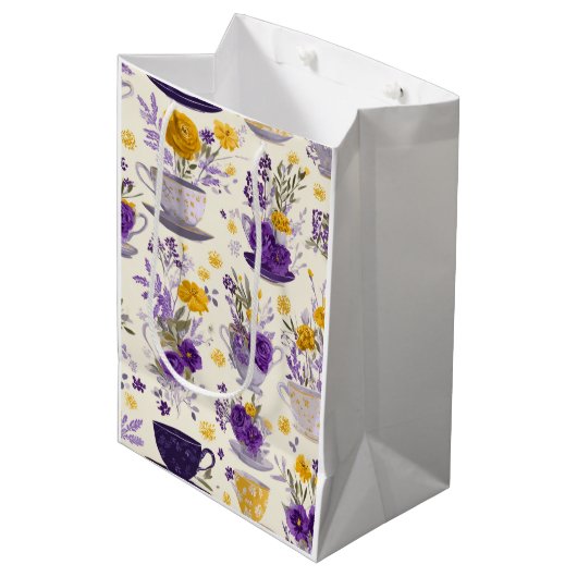 Dansende bloem  medium cadeauzakje (Voorkant Gekanteld)