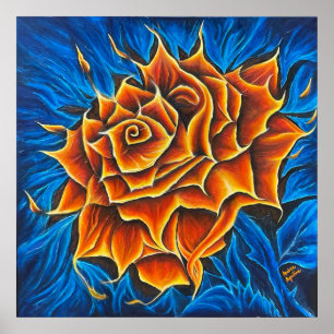 dansende bloem poster