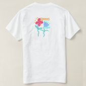 Dansende Bloemen Abstracte Kunst om te Dragen T-shirt (Design achterkant)