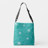 Dansende bloemen crossbody tas (Achterkant)
