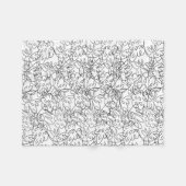 Dansende bloemen fleece deken (Voorkant (Horizontaal))